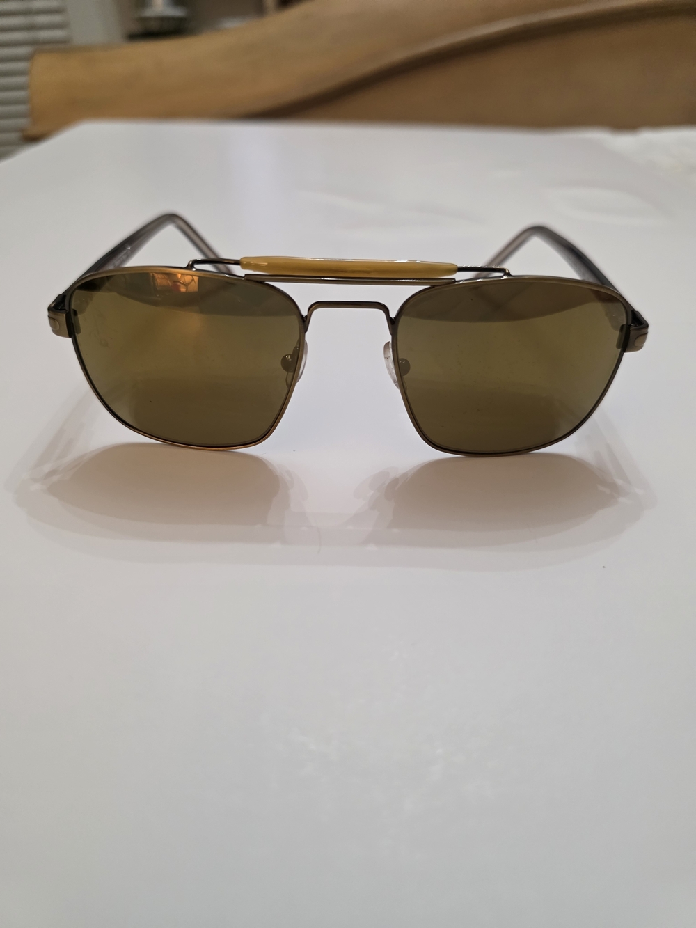 Women’s Polarized Brown Lens Sunglasses with Gold Bridge